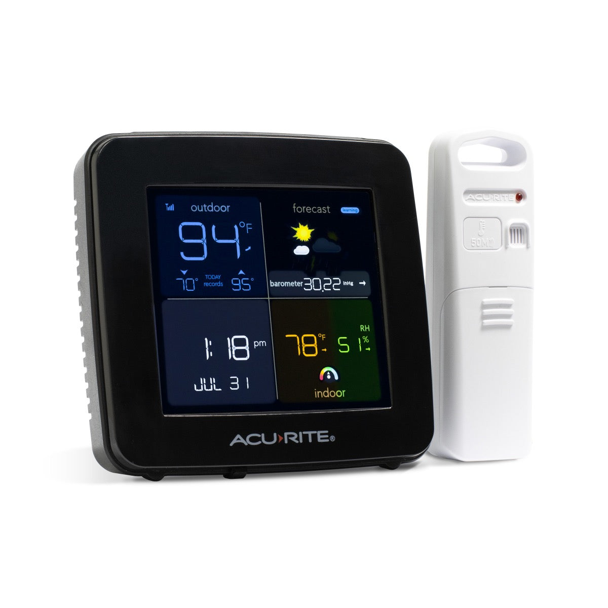 Square Color Weather Station with Programmable Alarms