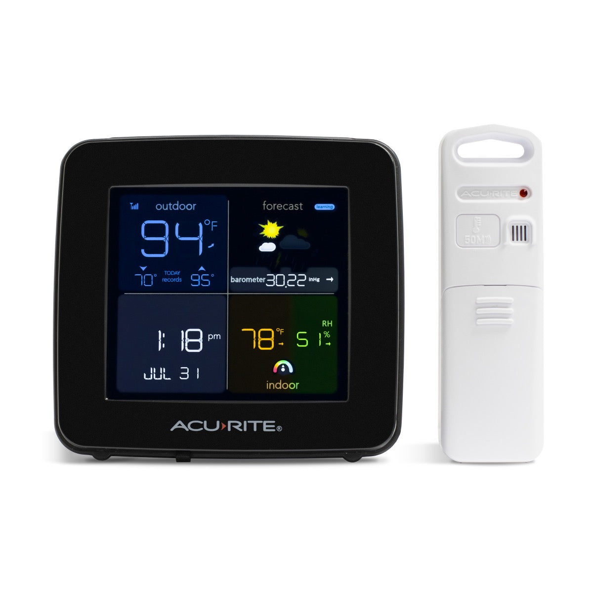 Square Color Weather Station with Programmable Alarms