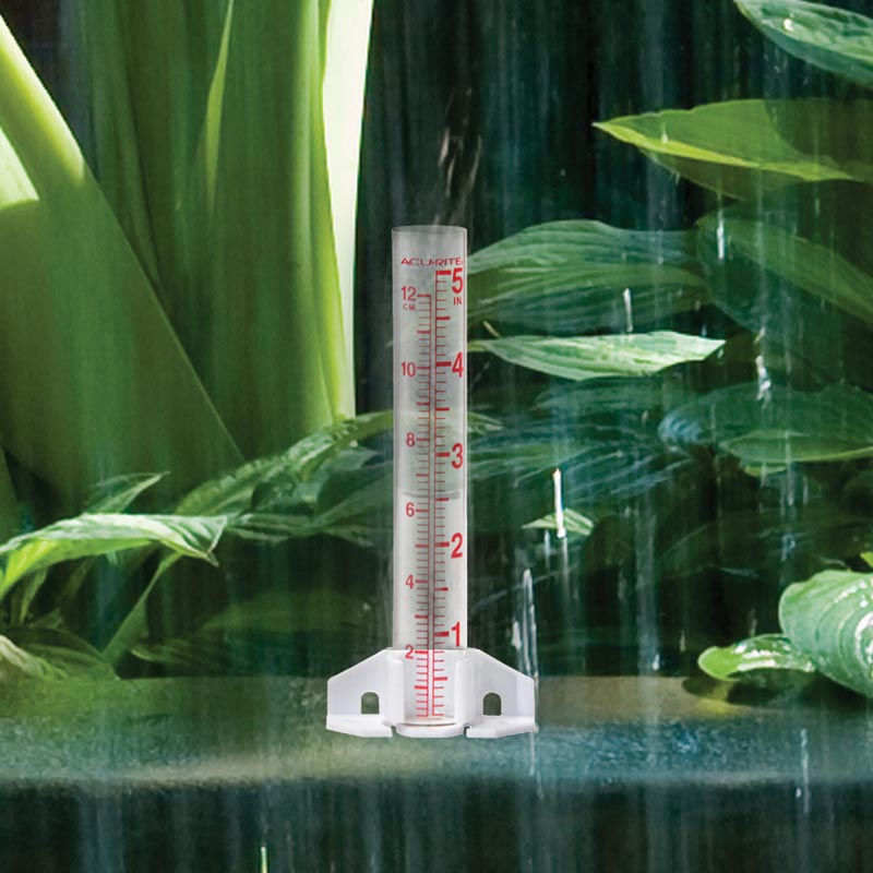 5-inch Capacity Glass Rain Gauge