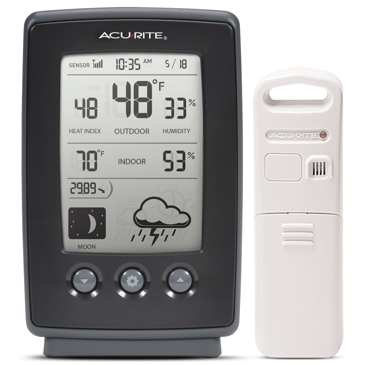 Digital Weather Station with Forecast, Temperature, Clock, and Moon Phase
