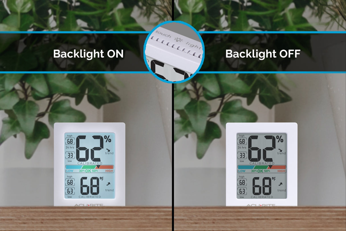 Pro Digital Indoor Temperature and Humidity Monitor with Backlight