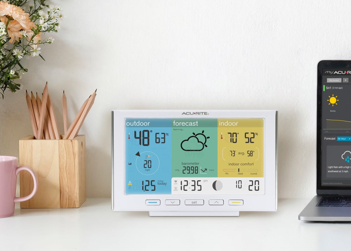 AcuRite Iris (5-in-1) Weather Station with Direct-To-Wi-Fi Display Alt