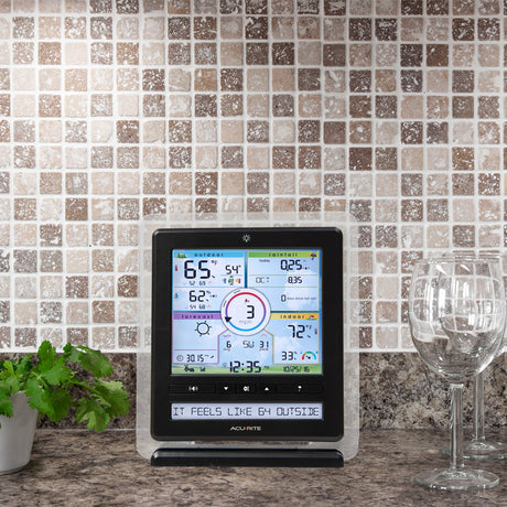 AcuRite Pro Weather Statio display on a counter - AcuRite Weather Monitoring Devices