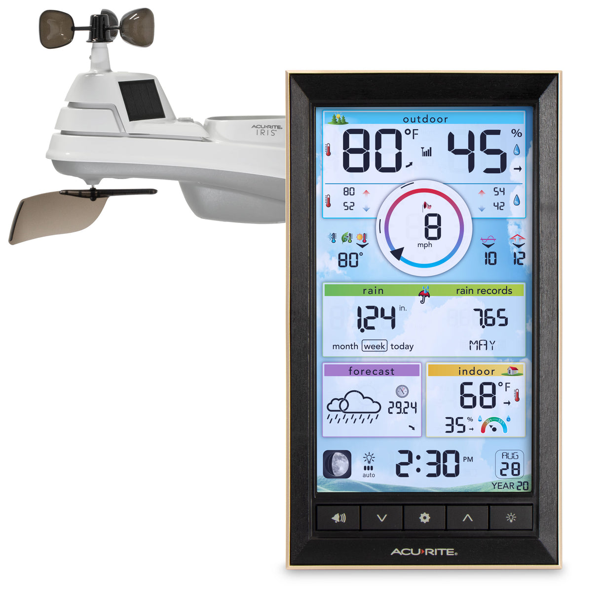 AcuRite Iris (5-in-1) Weather Station with Color Display