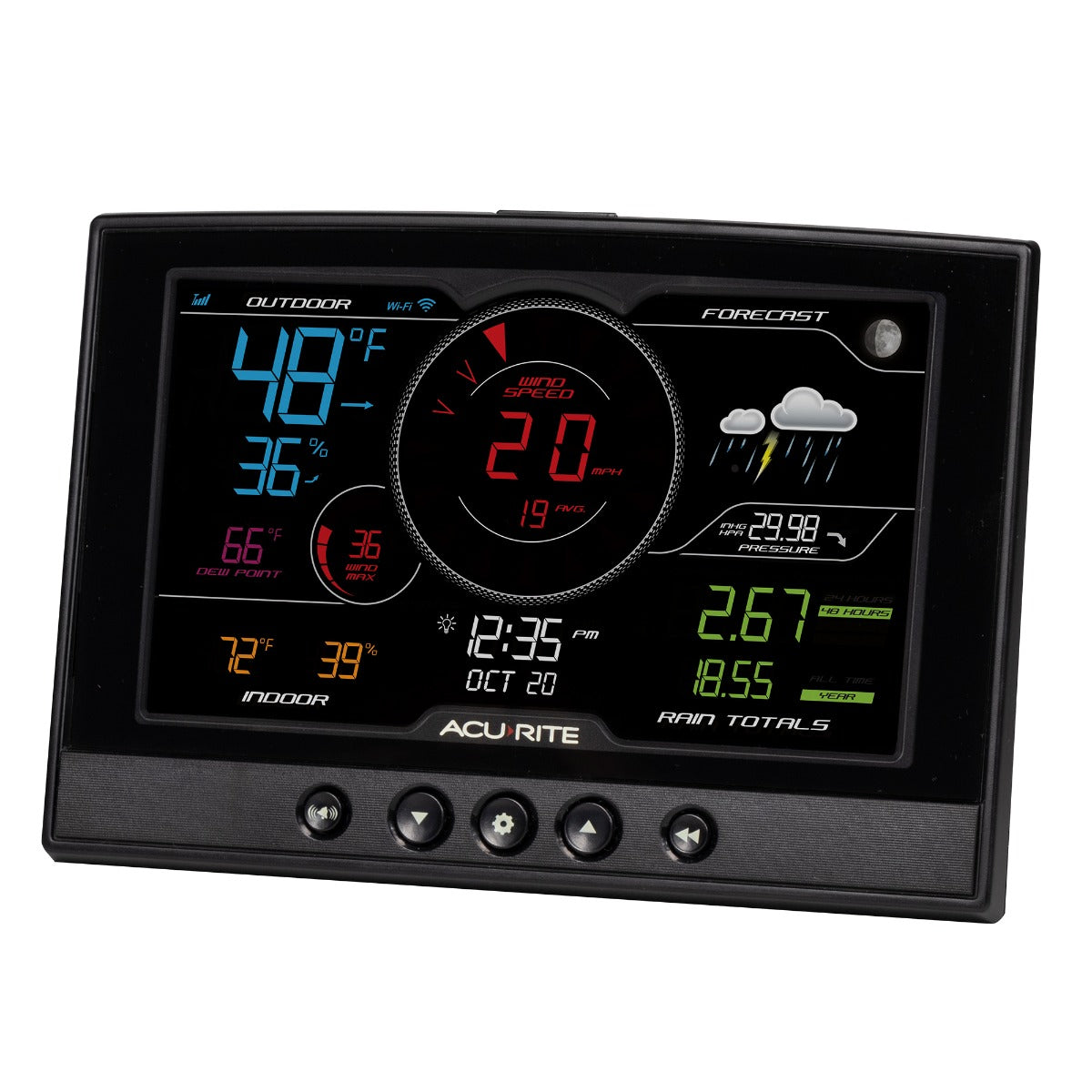 AcuRite Iris (5-in-1) Weather Station with Direct-to-Wi-Fi Display and Solar Power Pack