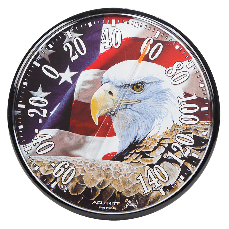12.5-inch Patriotic Eagle Thermometer - AcuRite Thermometers