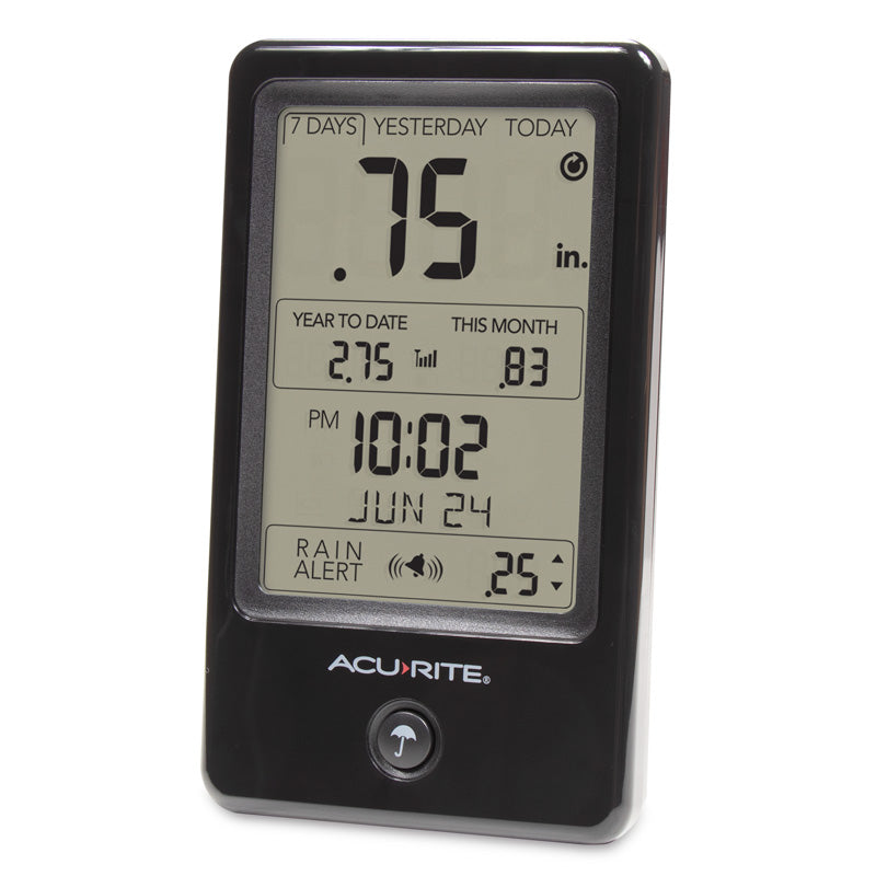 Digital Rain Gauge with Self-Emptying Rain Collector