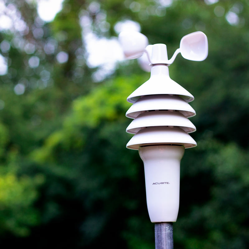 3-in-1 Weather Sensor mounted outside - AcuRite Weather Monitoring Devices