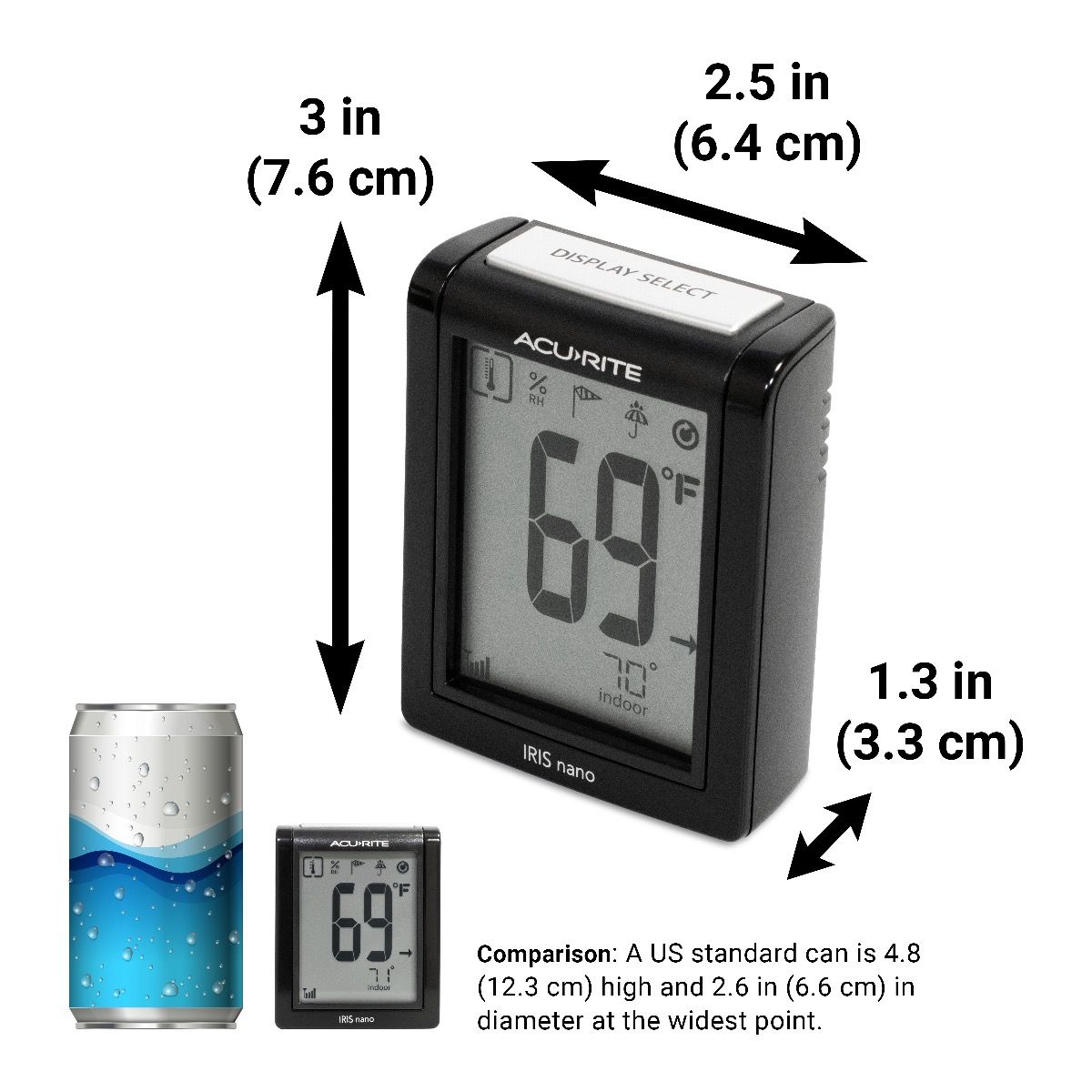 AcuRite Iris Weather Station with Wireless Display for Temperature, Humidity, Wind Speed/Direction, and Rainfall with Built-In Barometer and Iris Nano Display