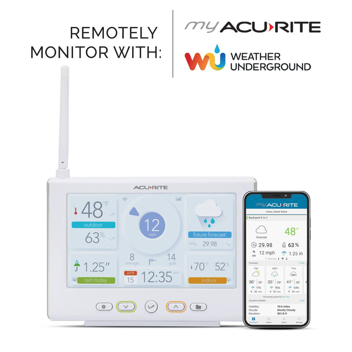 AcuRite Iris High-Definition Direct-to-Wi-Fi Display (with Lightning Detection Option)