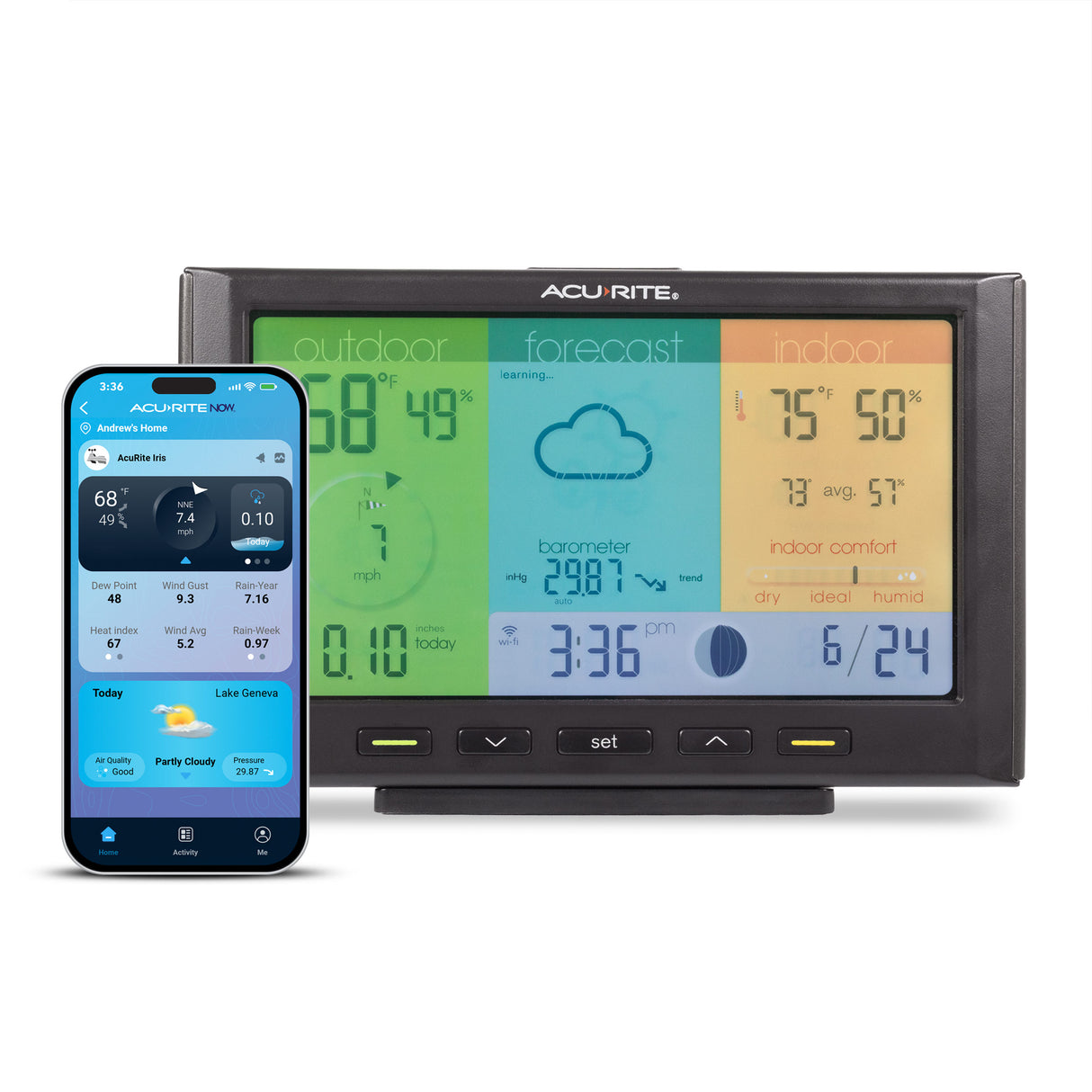 AcuRite Iris Direct-to-Wi-Fi Color Display for Remote Monitoring