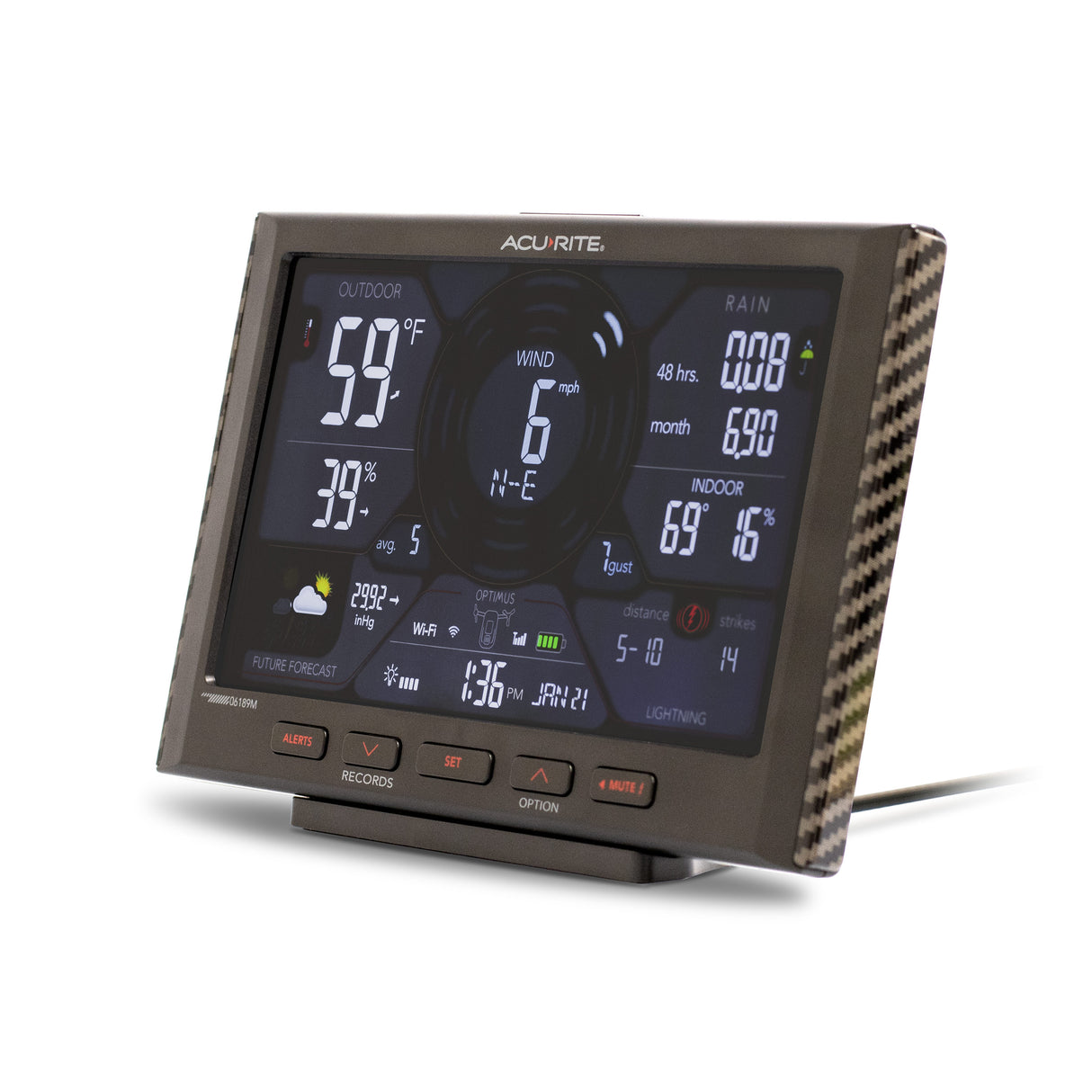 AcuRite Optimus Weather Station with Wi-Fi LCD Black Display
