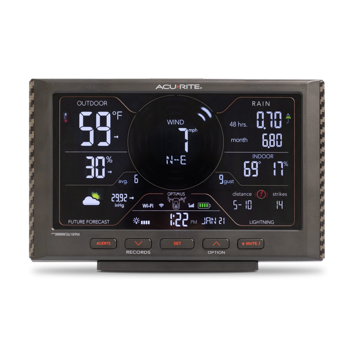 AcuRite Optimus Weather Station with Wi-Fi LCD Black Display