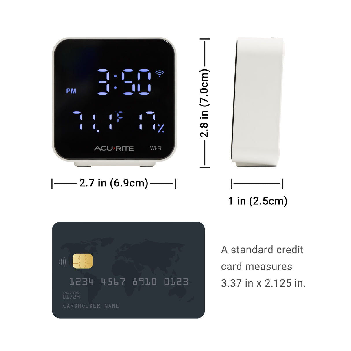 Smart Wi-Fi Indoor Digital Thermometer and Humidity Monitor with Universal IR Remote