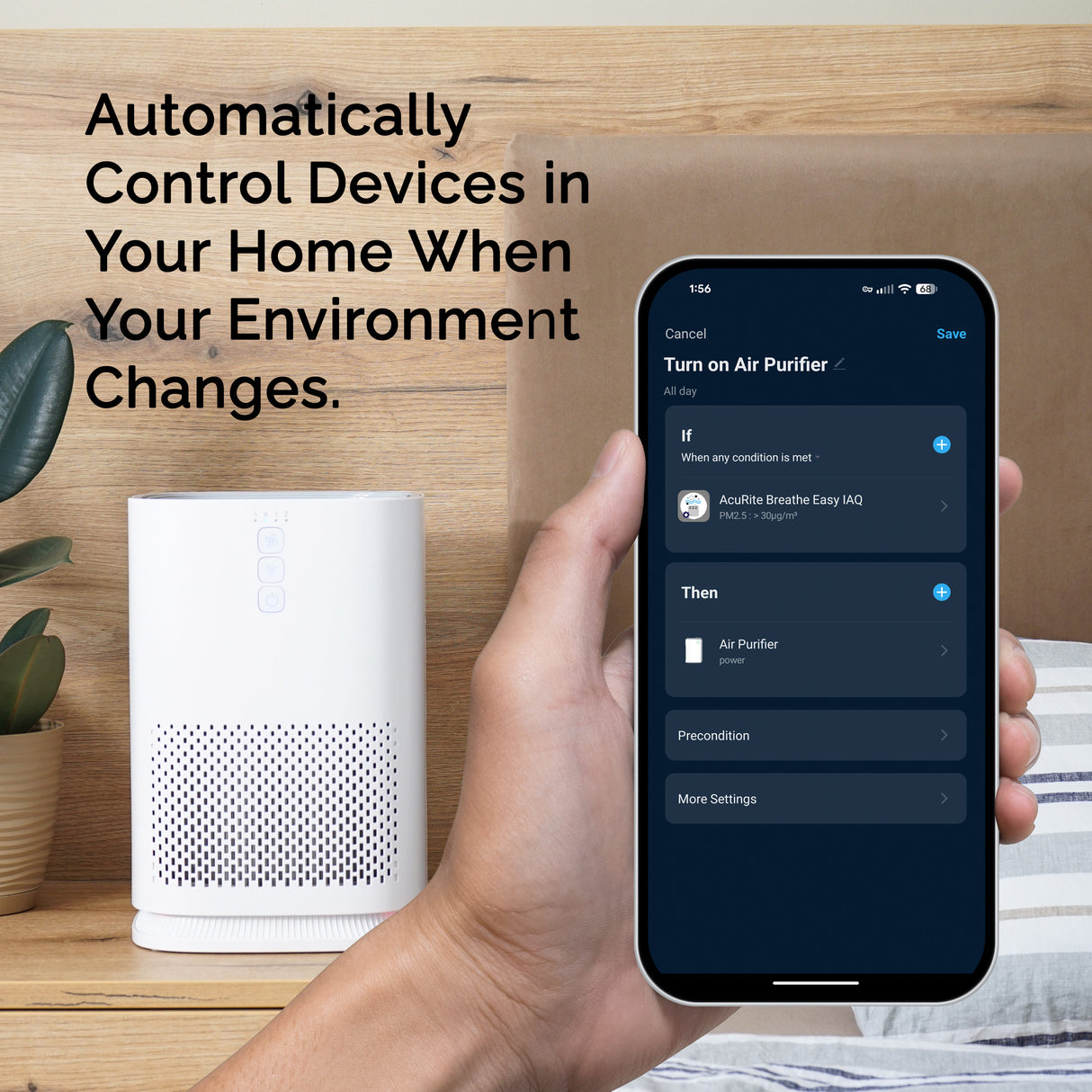 8-in-1 Smart Indoor Air Quality Monitor with Wi-Fi