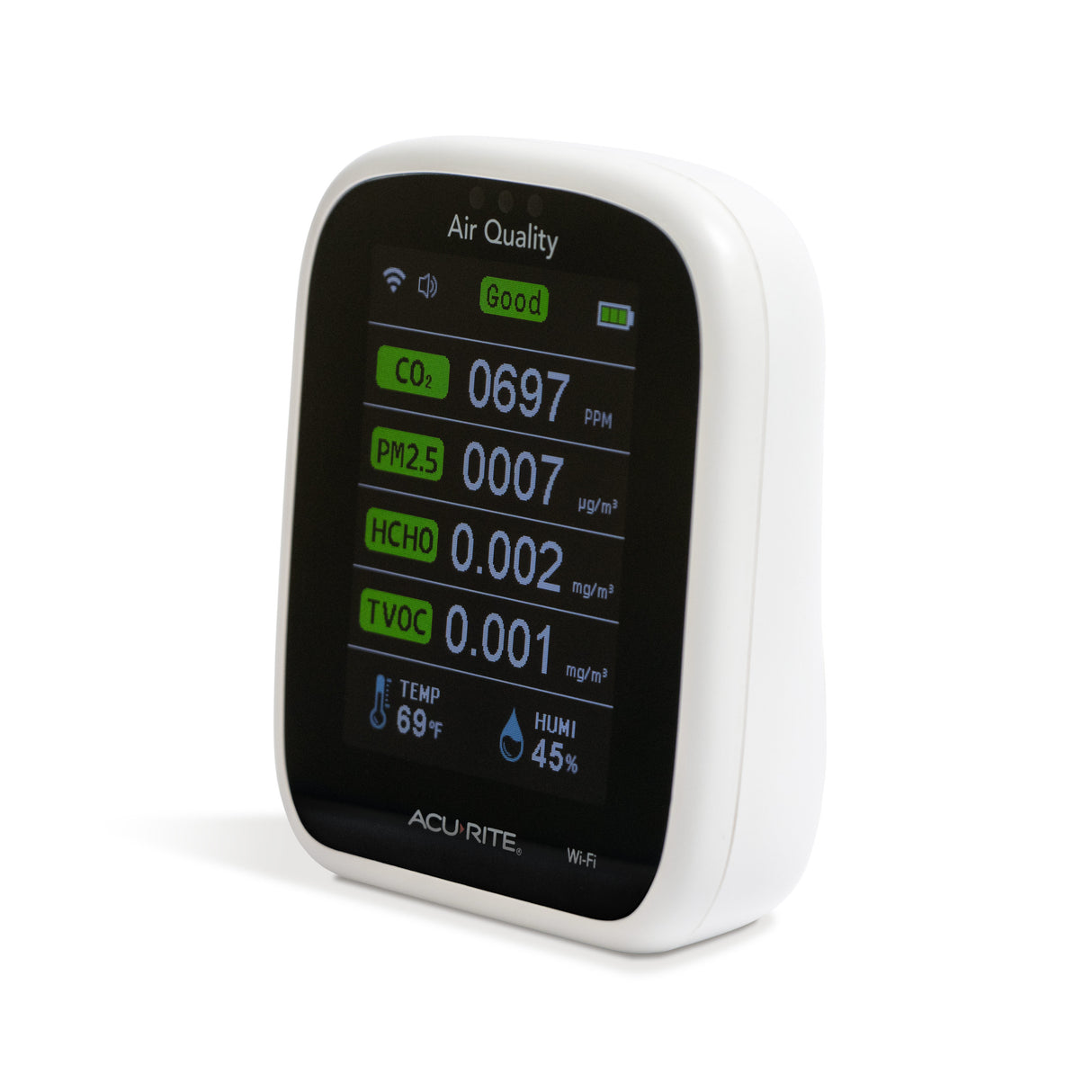 8-in-1 Smart Indoor Air Quality Monitor with Wi-Fi