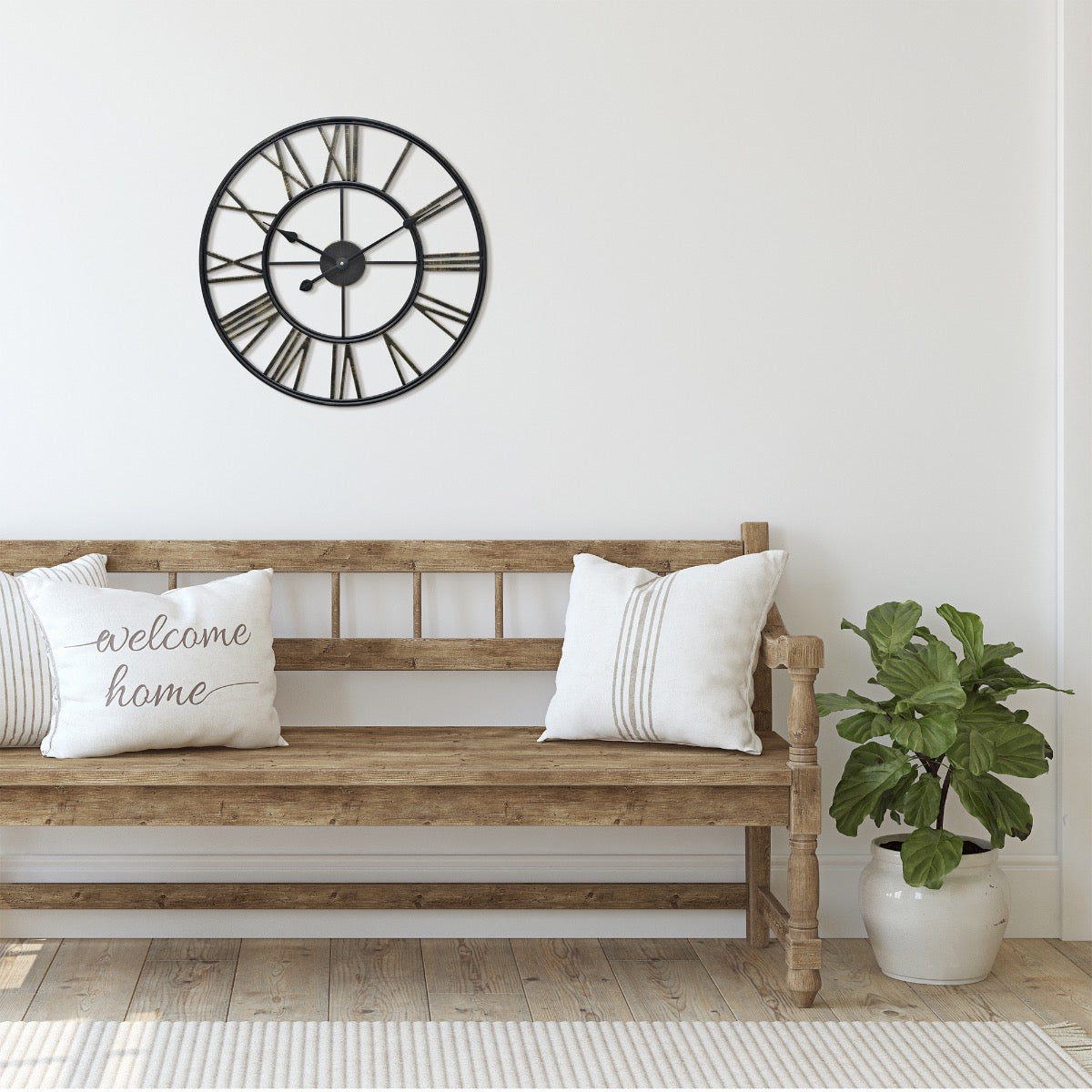 24-inch Metal Indoor Wall Clock