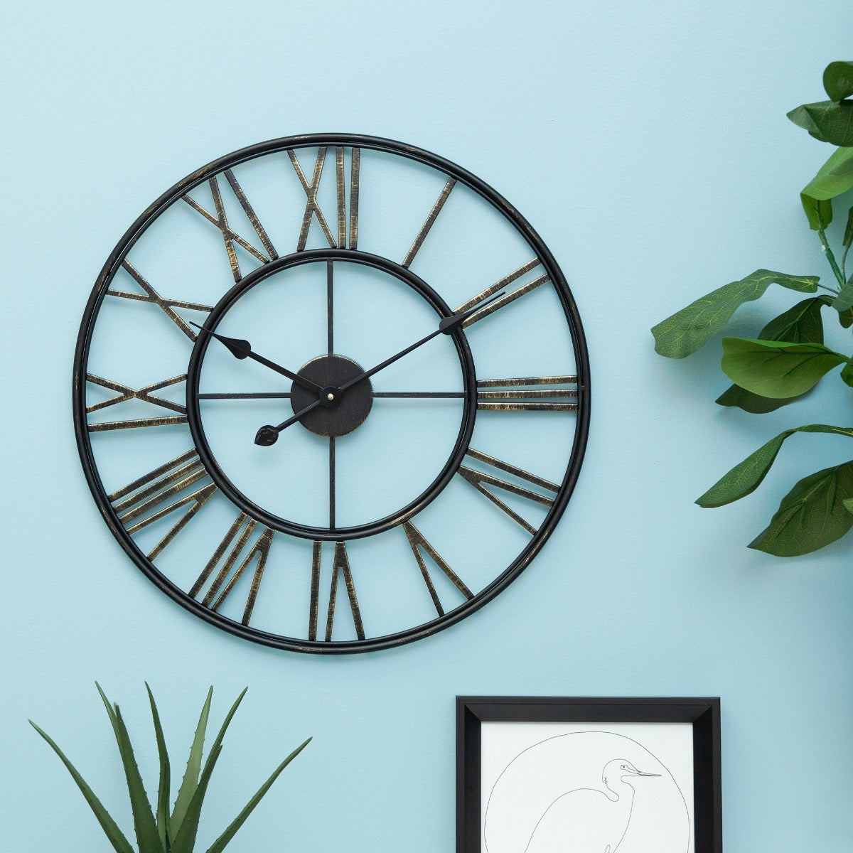 24-inch Metal Indoor Wall Clock