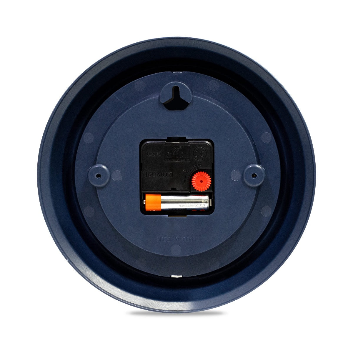 8.5-inch Matte Blue Outdoor Clock with Thermometer