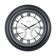 24-inch Pewter Outdoor Clock with Thermometer and Humidity-Fahrenheit