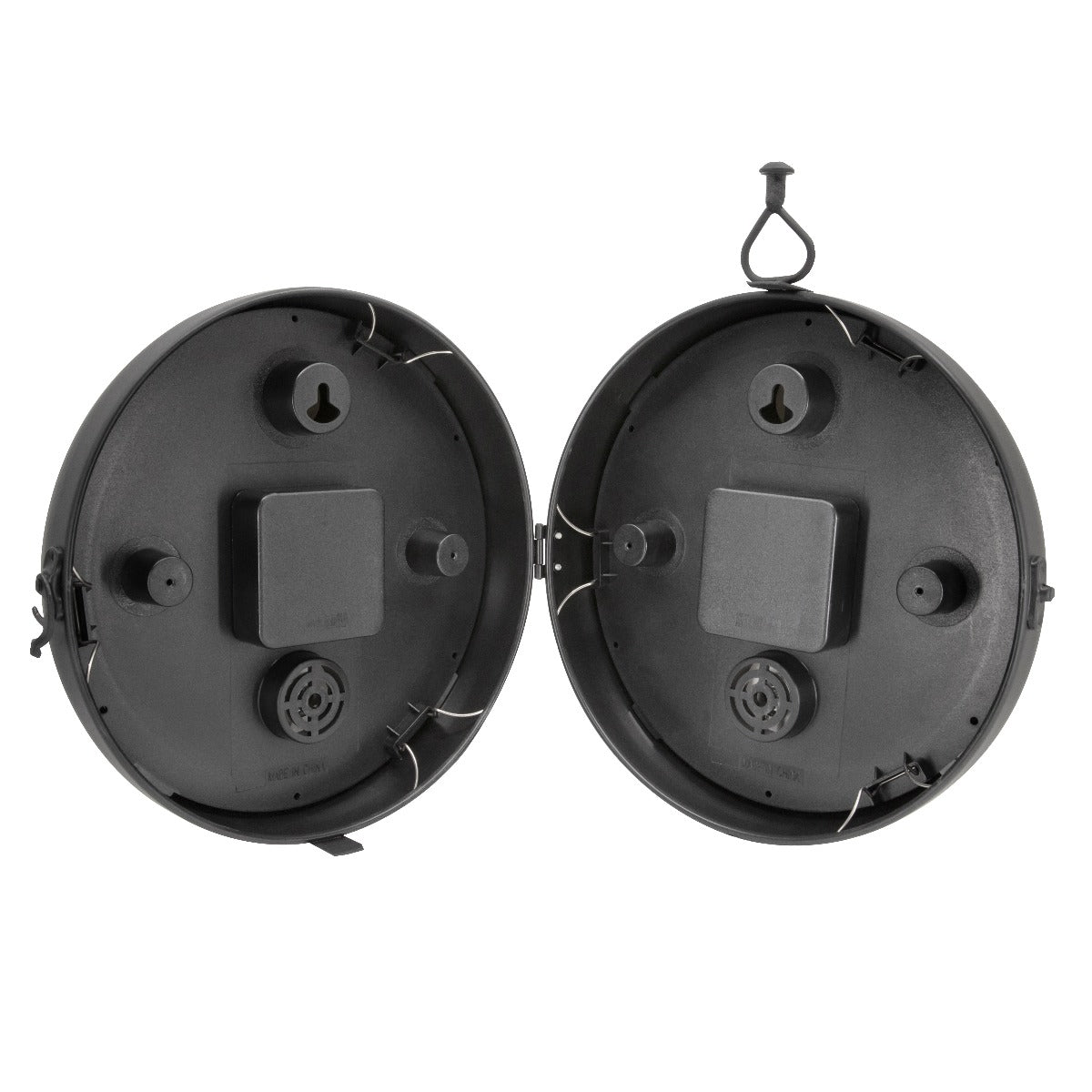 9” Indoor/Outdoor Round Double-Sided Hanging Clock