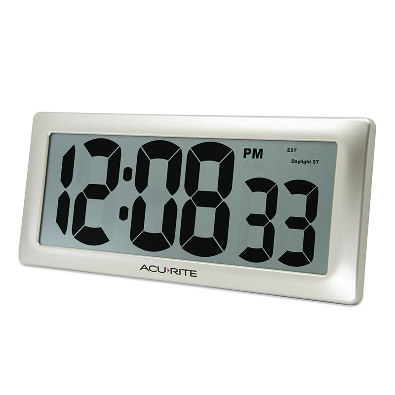 13.5” Large Digital Indoor Wall Clock with Intelli-Time Technology