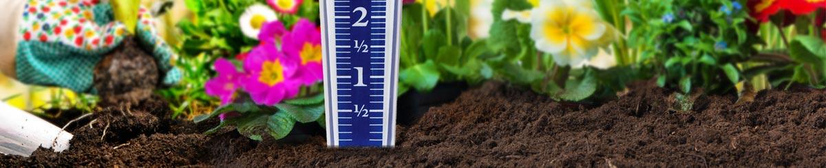 AcuRite Soil Moisture Meter among flowers