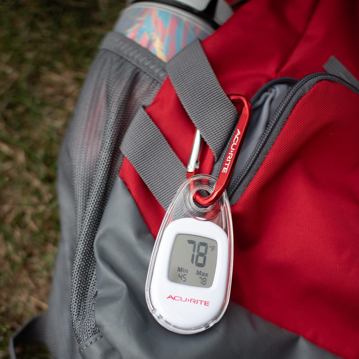 Digital Thermometer with Carabiner Clip Alt