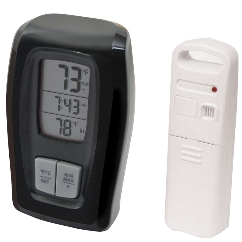 indoor outdoor thermometer and clock