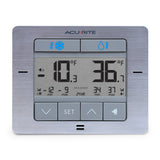 Brushed Stainless Steel Digital Refrigerator and Freezer Thermometer