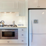 Brushed Stainless Steel Digital Refrigerator and Freezer Thermometer