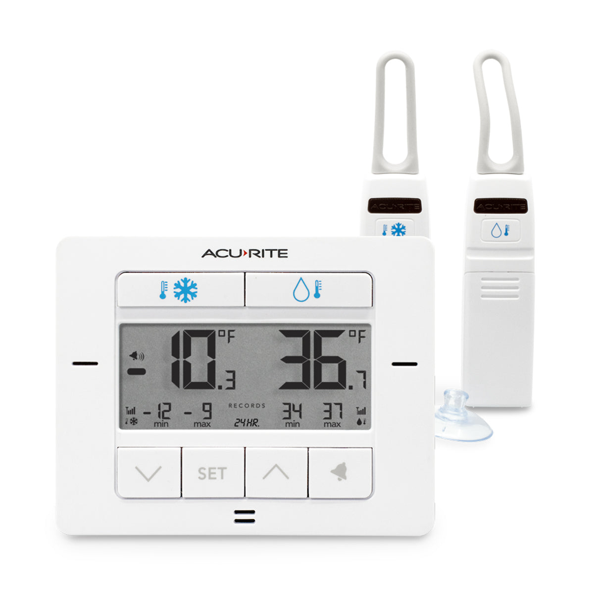 Digital Refrigerator and Freezer Thermometer - White