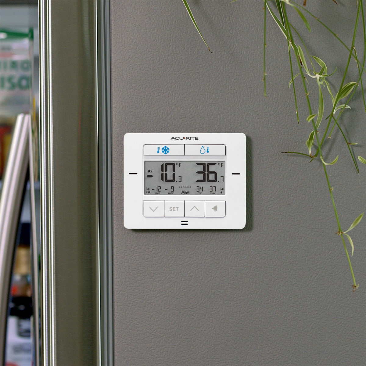 Digital Refrigerator and Freezer Thermometer - White