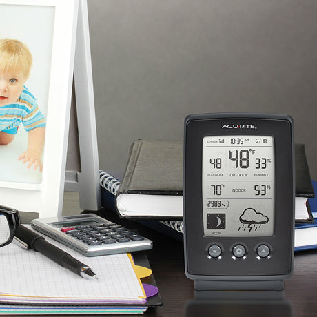 Digital Weather Station with Forecast, Temperature, Clock, and Moon Phase
