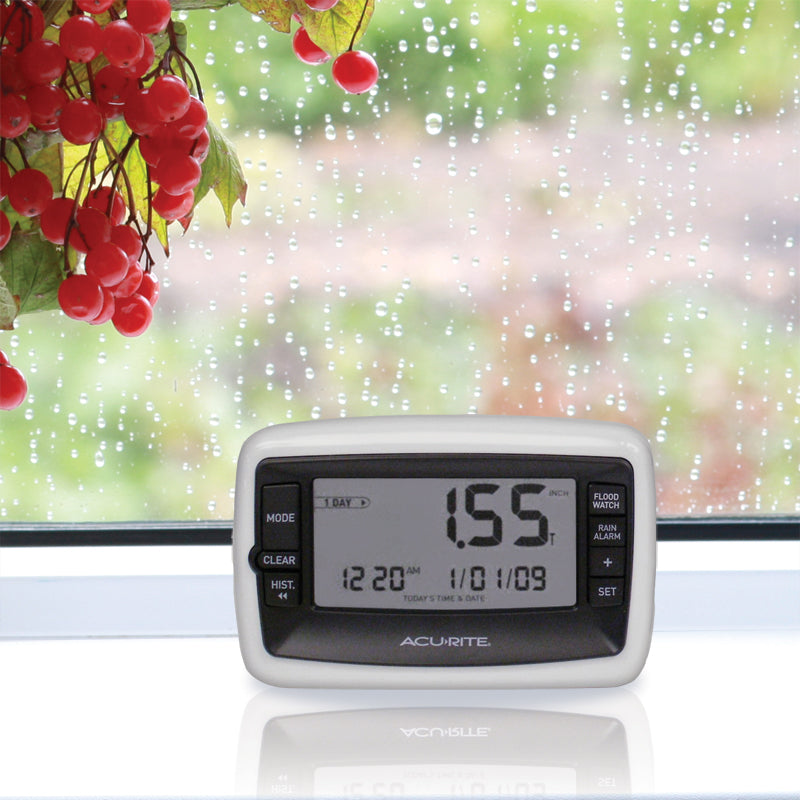 Digital Rain Gauge with Wireless Self-Emptying Rain Collector