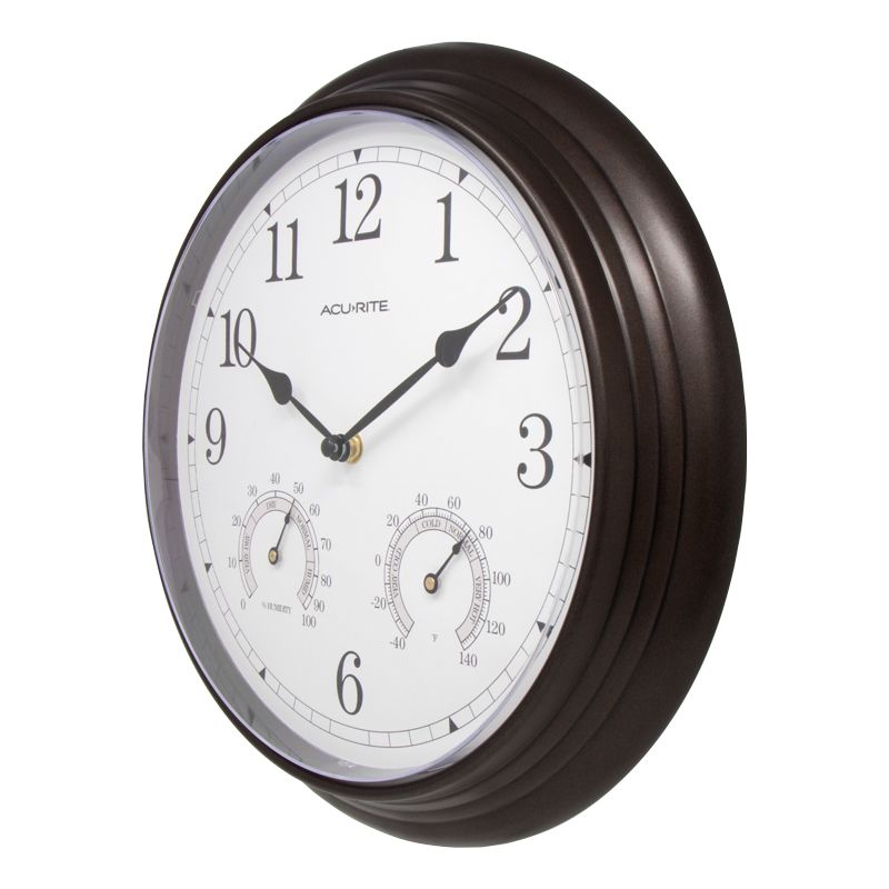 13-inch Outdoor Clock with Thermometer and Humidity