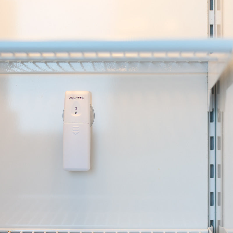 AcuRite 00986 Refrigerator Thermometer with 2 Wireless Temperature Sensors & Customizable Alarms for Fridge & Freezer