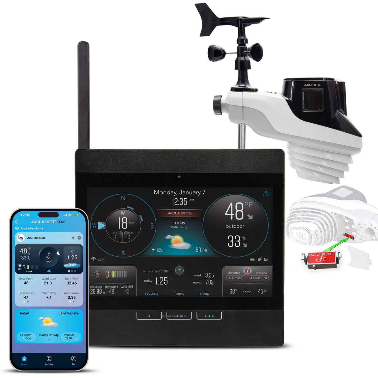 AcuRite Atlas Weather Station with Direct-to-Wi-Fi Display and Lightning Detection