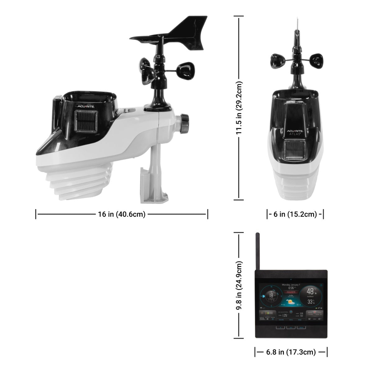 AcuRite Atlas Weather Station with Direct-to-Wi-Fi Display with Lightning Detection and Solar Power Pack