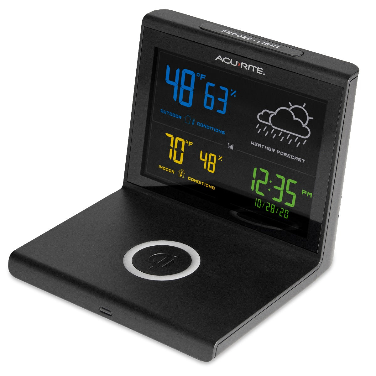 weather forecaster with wireless charger side image