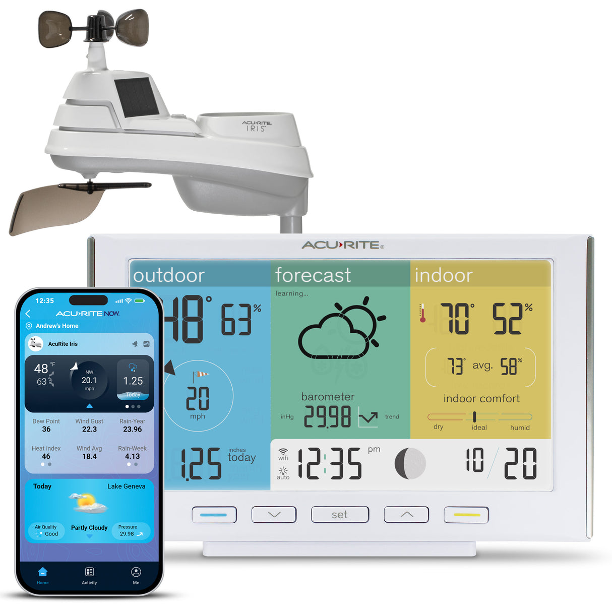 AcuRite Iris (5-in-1) Weather Station with Direct-To-Wi-Fi Display
