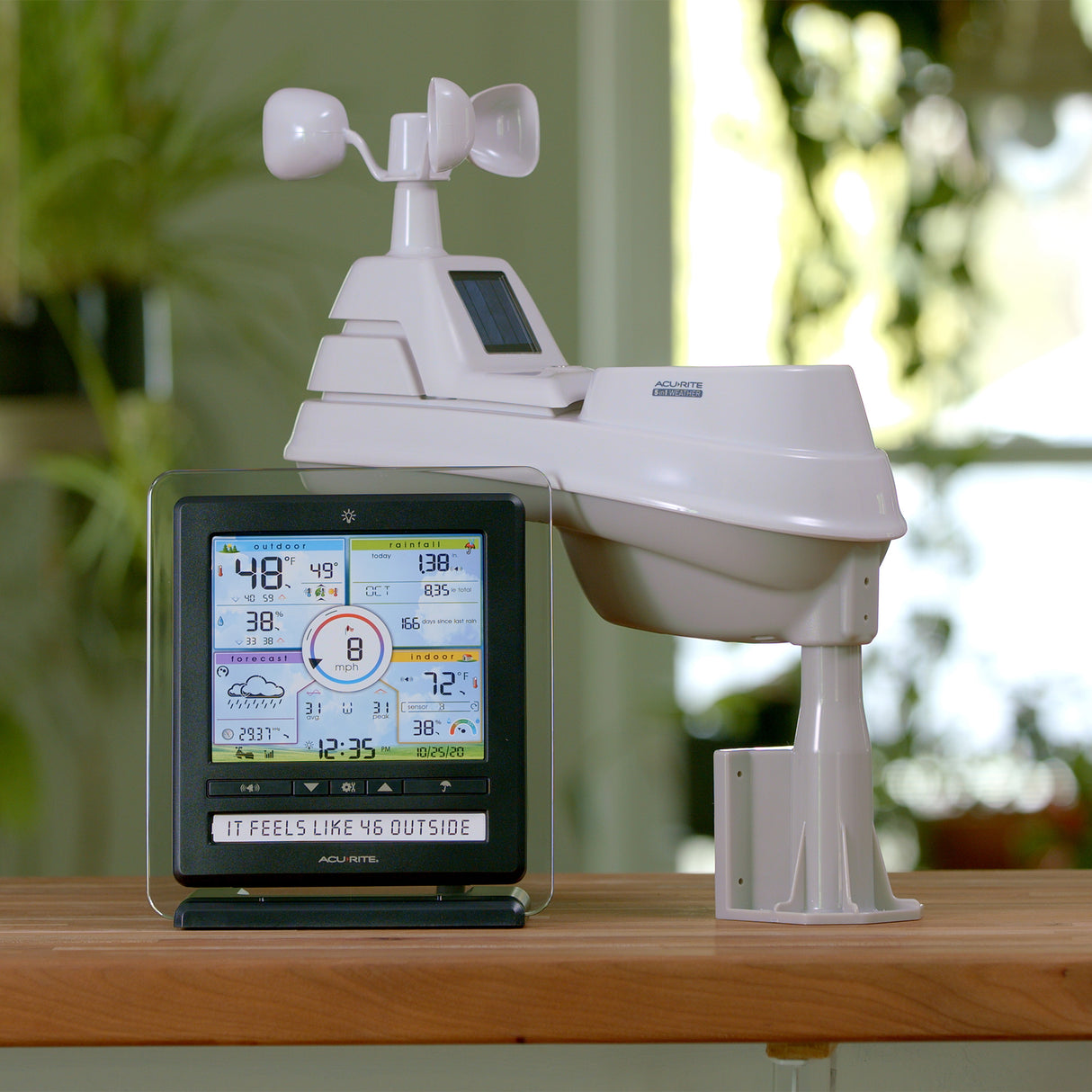 AcuRite Pro Weather Station with 5-in-1 Sensor, PC Connect, Wind Speed, and Rain Gauge