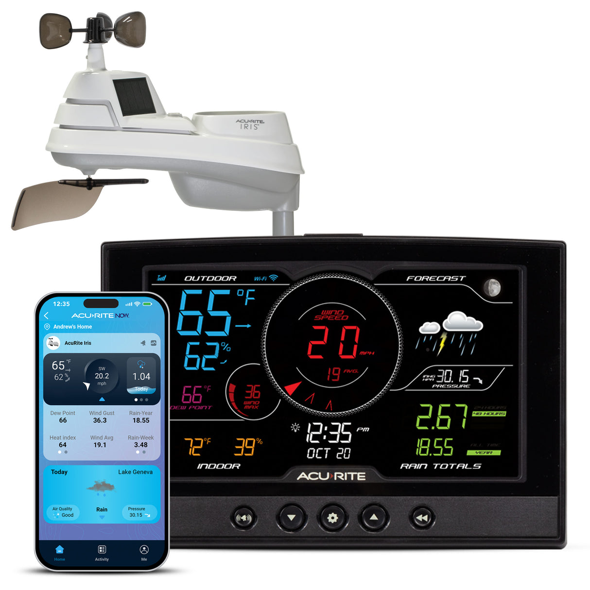AcuRite Iris (5-in-1) Weather Station with Direct-to-Wi-Fi Display