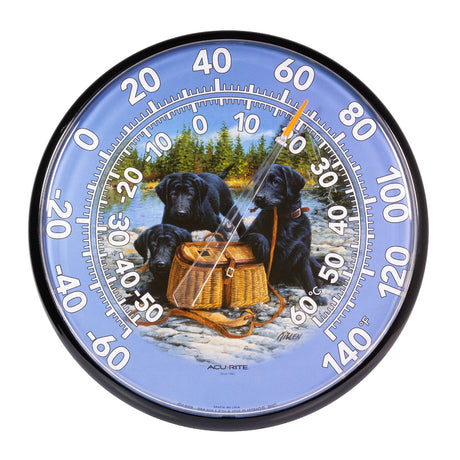12.5-inch Lab Puppies Thermometer - AcuRite Clocks