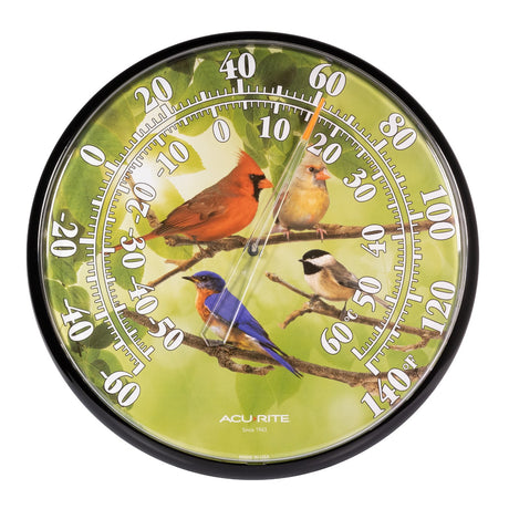 12.5-inch Fahrenheit Songbirds Thermometer - AcuRite Thermometers