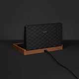 Weather Valet with Qi-Certified Wireless Charging Pad and Alarm Clock Back