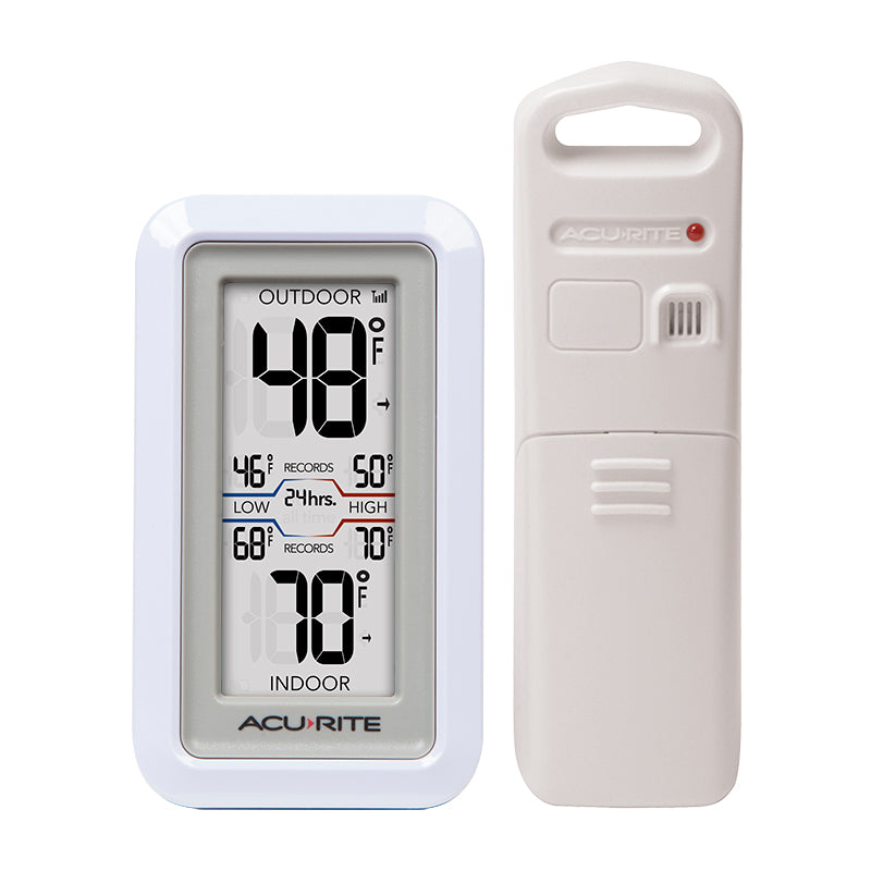 Digital Thermometer with Indoor/Outdoor Sensor (2 Color Options)