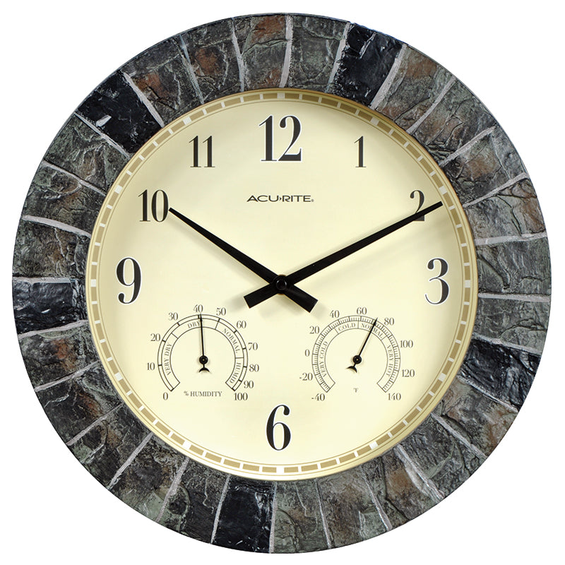 AcuRite slate clock with temperature and humidity