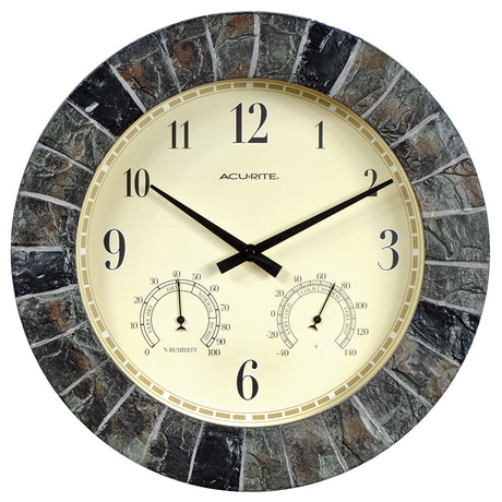 AcuRite slate clock with temperature and humidity