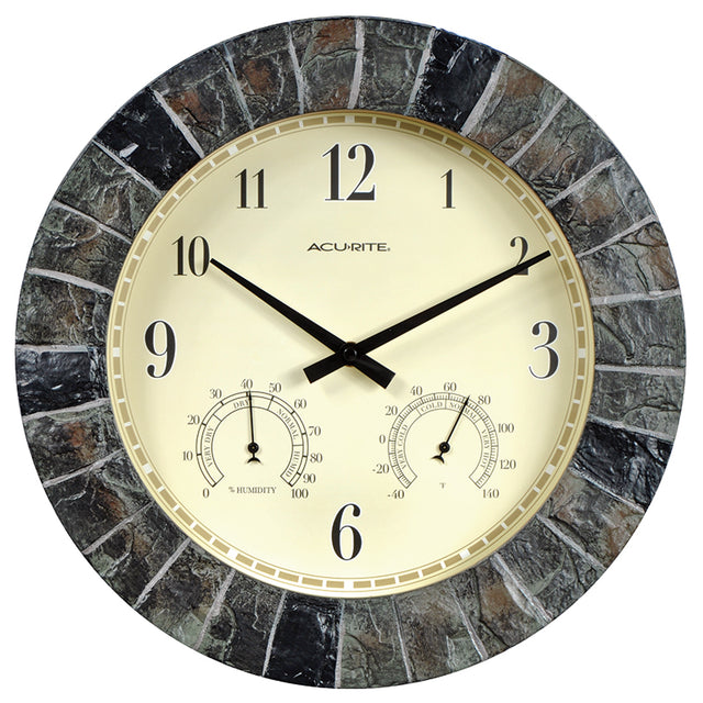 AcuRite slate clock with temperature and humidity